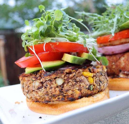 Vegetarian Burger with Avocado