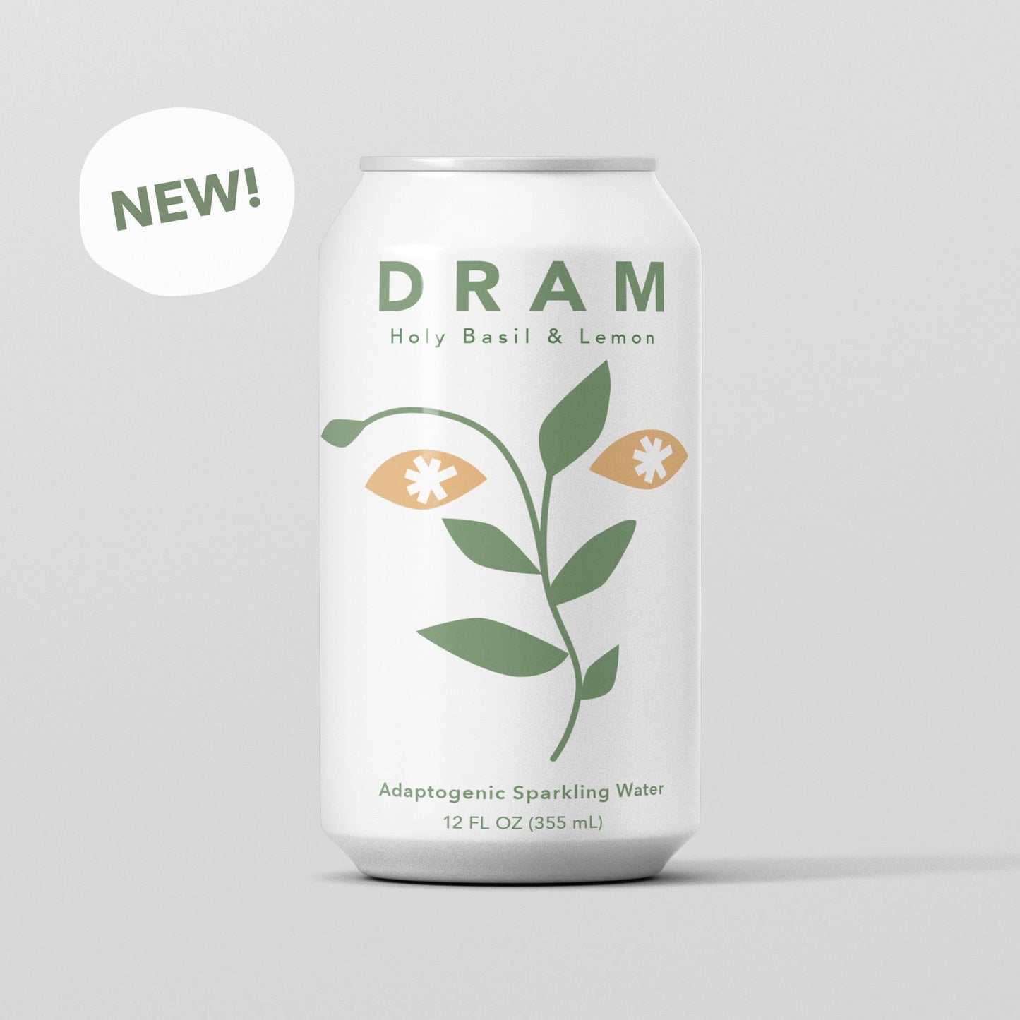 Holy Basil & Lemon Adaptogenic Sparkling Water (12 cans)