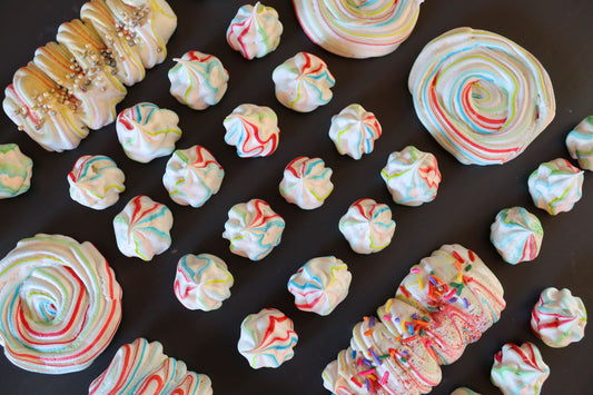 Rainbow Meringues