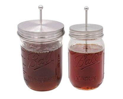 Honey Dipper Stainless Steel Lid for Mason Jars: Regular Mouth