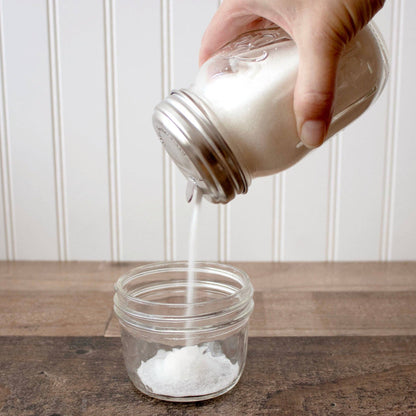 Sugar Dispensing Stainless Steel Lids for Mason Jars 2 Pack: Wide Mouth