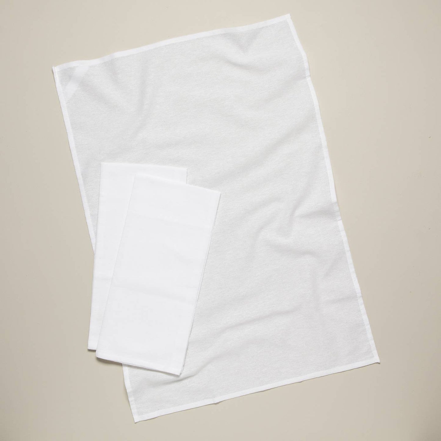White Floursack Dishtowels Set of 3