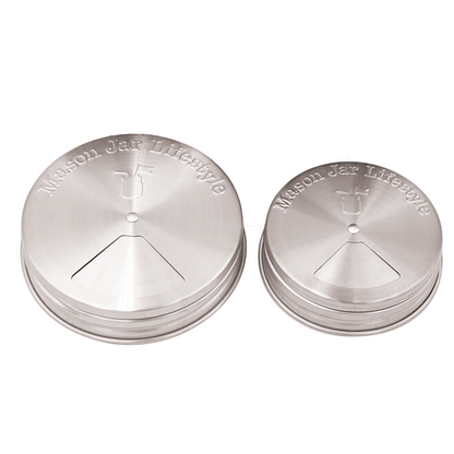 4 Pack Stainless Steel Spice Lids: Regular Mouth
