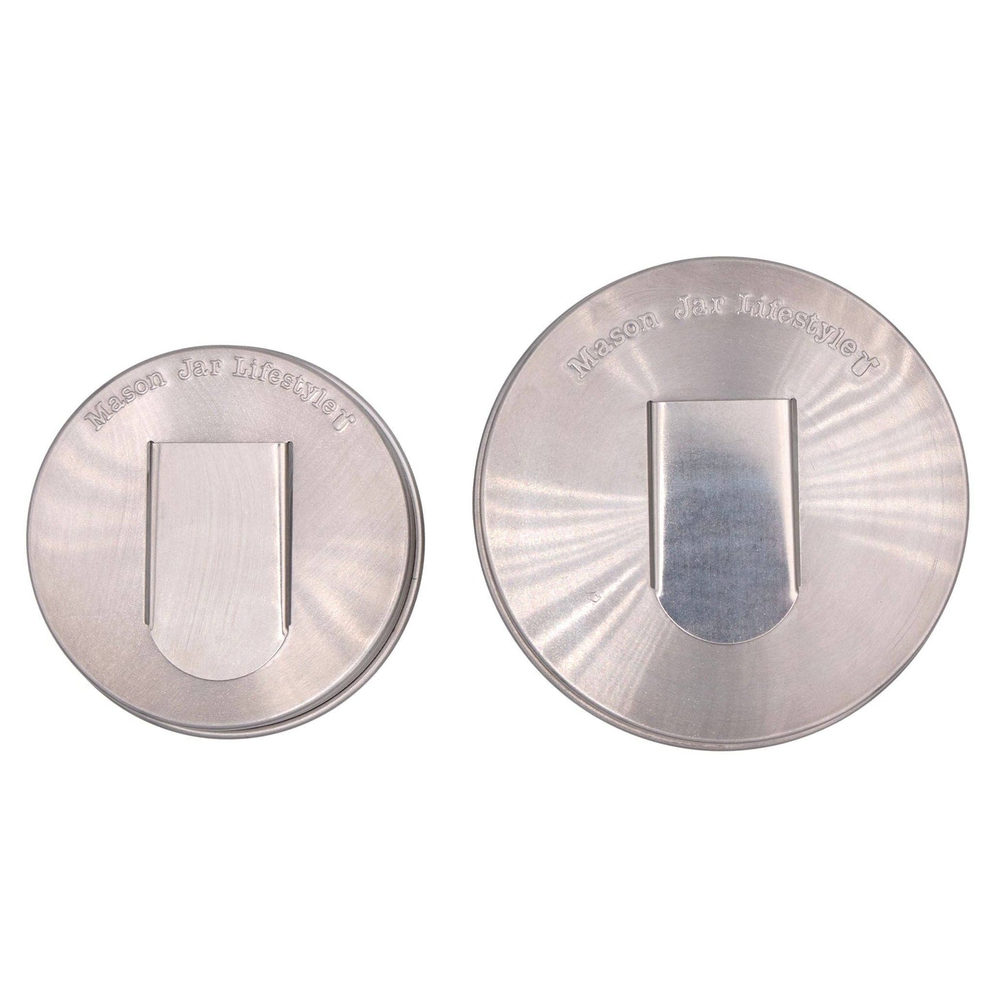 Grain Dispenser Stainless Steel Lids for Mason Jars 2 Pack: Wide Mouth