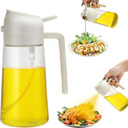 2-in-1 Oil Sprayer & Dispenser, Black