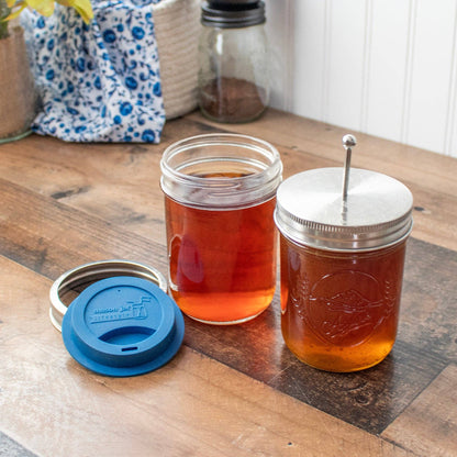 Honey Dipper Stainless Steel Lid for Mason Jars: Wide Mouth