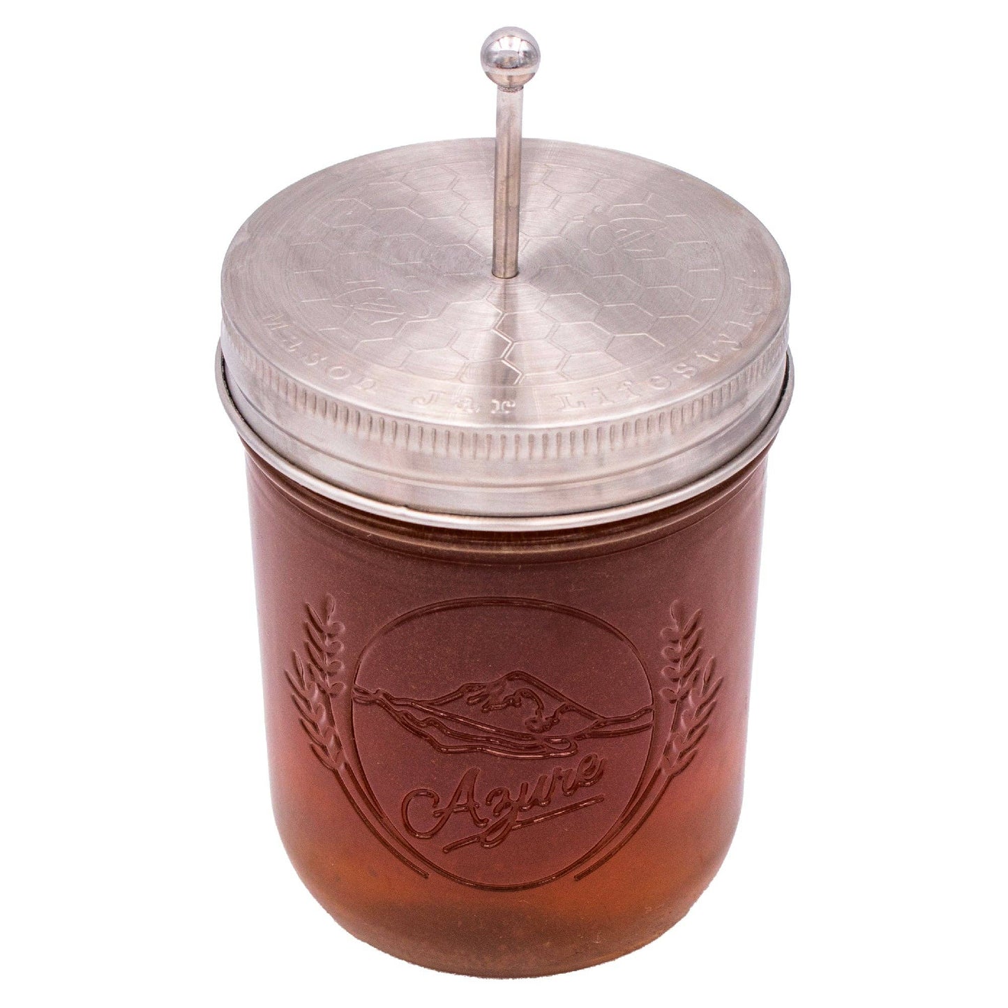 Honey Dipper Stainless Steel Lid for Mason Jars: Wide Mouth