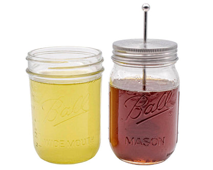 Honey Dipper Stainless Steel Lid for Mason Jars: Regular Mouth