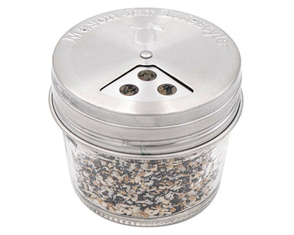 4 Pack Stainless Steel Spice Lids: Regular Mouth