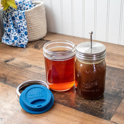 Honey Dipper Stainless Steel Lid for Mason Jars: Wide Mouth