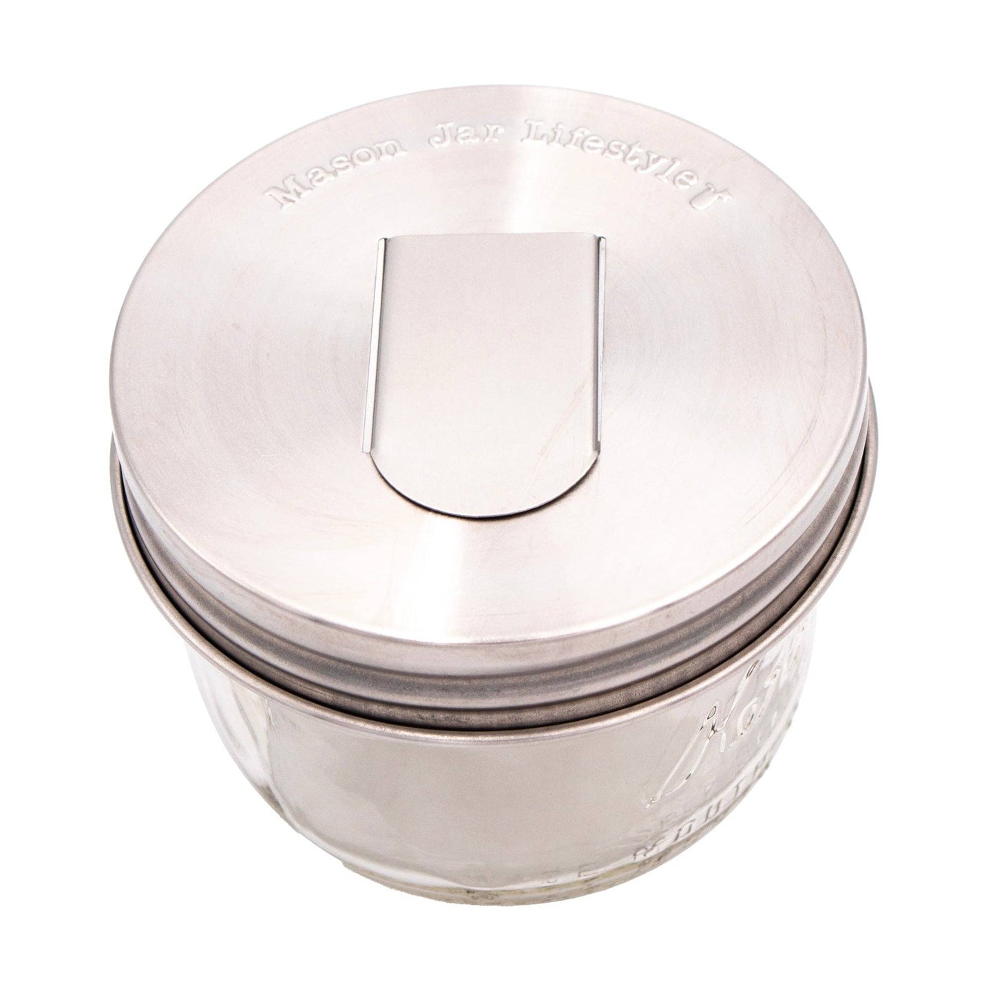 Grain Dispenser Stainless Steel Lids for Mason Jars 2 Pack: Wide Mouth