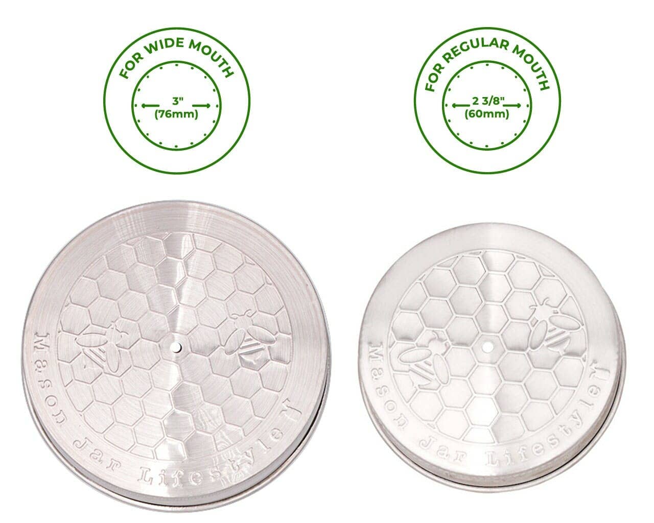 Honey Dipper Stainless Steel Lid for Mason Jars: Regular Mouth