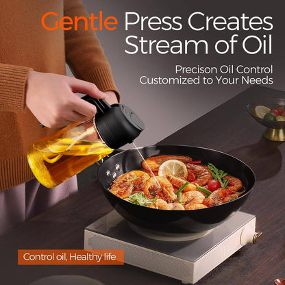 2-in-1 Oil Sprayer & Dispenser, Black