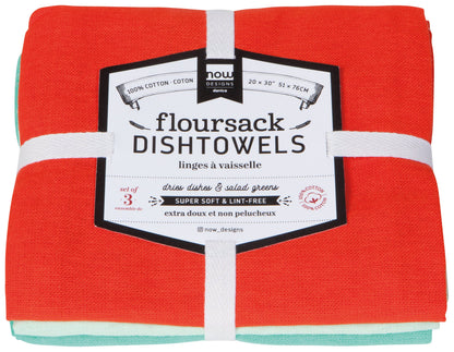 Fiesta Jade Lucite Floursack Dishtowels Set of 3