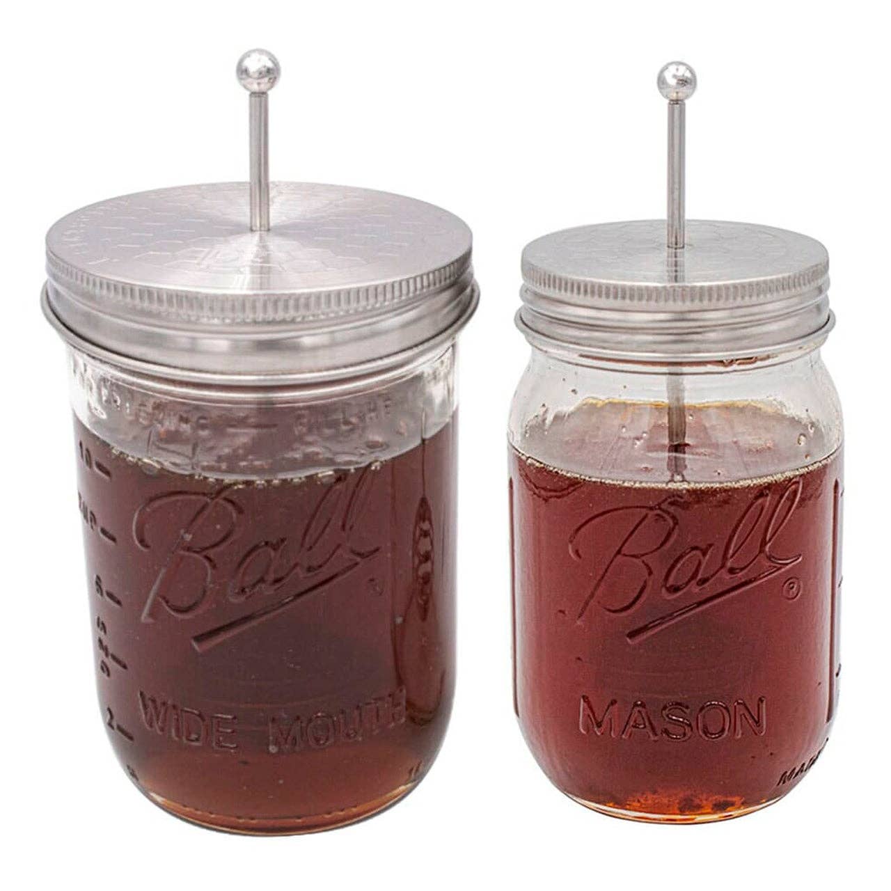 Honey Dipper Stainless Steel Lid for Mason Jars: Wide Mouth