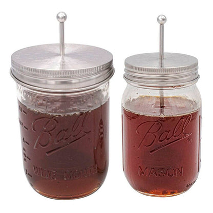 Honey Dipper Stainless Steel Lid for Mason Jars: Wide Mouth