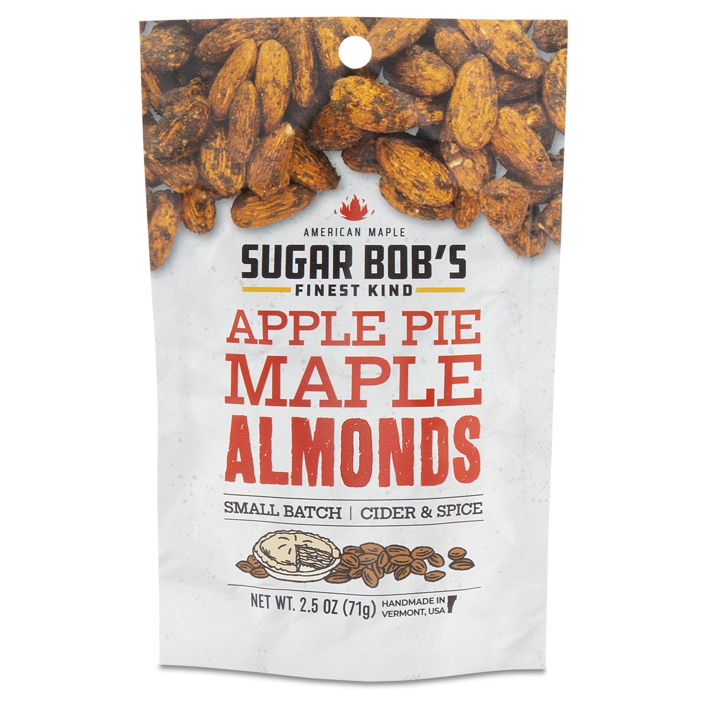 Apple Pie Maple Almonds - 2.5oz Resealable Pouch