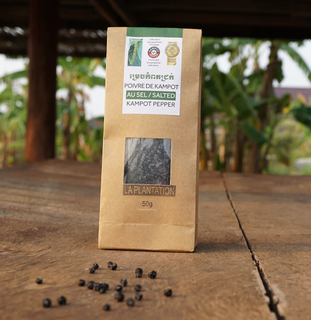 Kampot Salted Black Peppercorns
